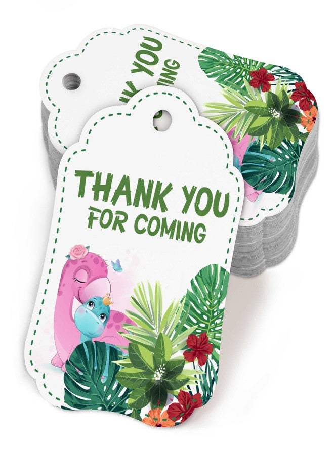 Inkdotpot Baby Shower Thank You Tags - Paper Gift Hang Tags, Dinosaur Theme, Baby Shower Party Collection - Pack of 50 - Image 1